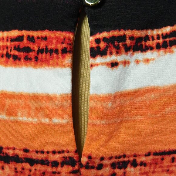 Calvin Klein Multicolored Pleated Neck Sleeveless Career Top Size Medium EUC - Picture 7 of 11